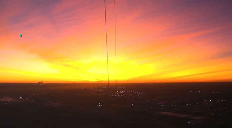 A gorgeous sky just before sunrise, captured by one of our tower cams in Lubbock. Time of...