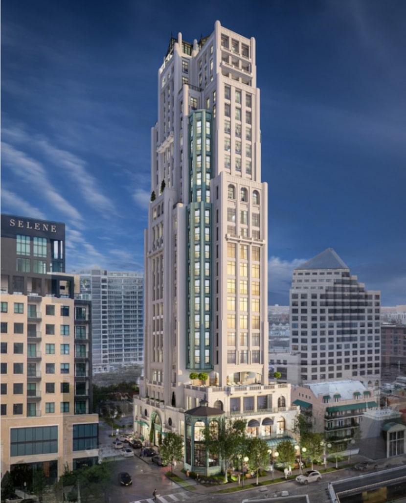 This is the Monclaire Hotel & Residences, which developer Robert Colombo hopes to begin...