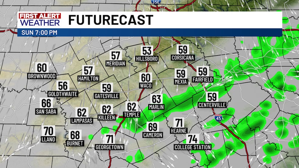 Powerful cold front brings significant temperature drop and damaging winds as it blows through...