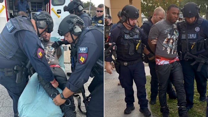 Wanted fugitive captured after attempting to flee hotel near Gulf Freeway