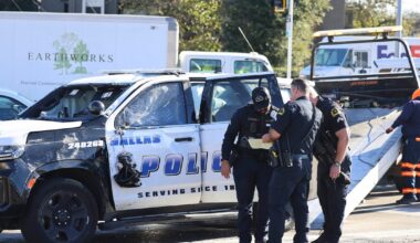Dallas police officers hospitalized after cruiser involved in collision