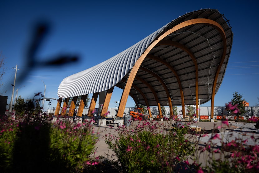 New landscaping was installed in November near the band shell at Halperin Park. Dallas'...