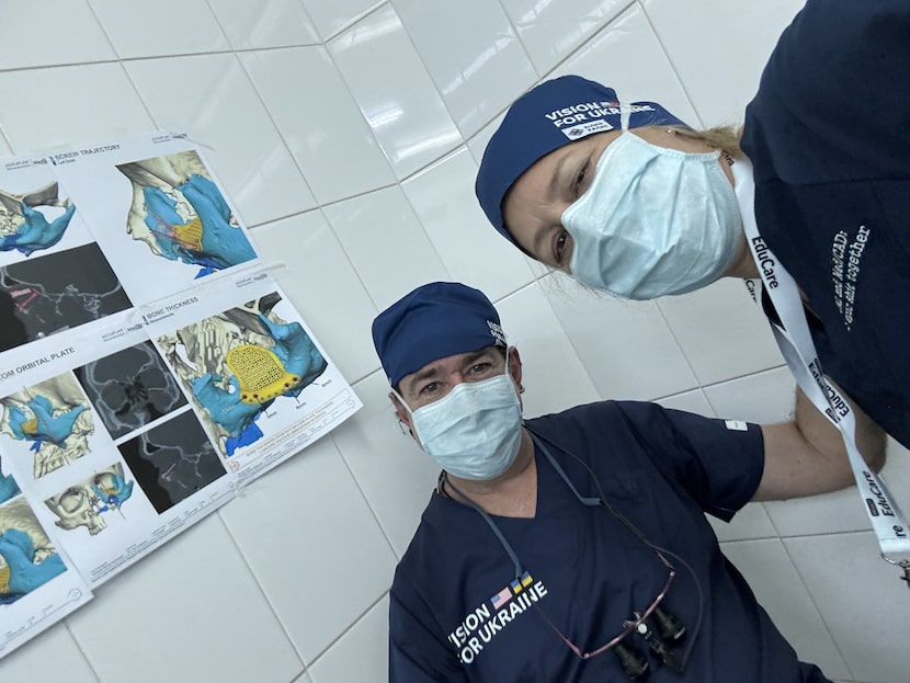 Jorge Corona, Dallas oculoplastic surgeon, and Nancy Hairston, president and CEO of...