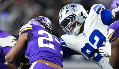 DT Quinnen Williams leaves Cowboys-Vikings in fourth quarter with injury