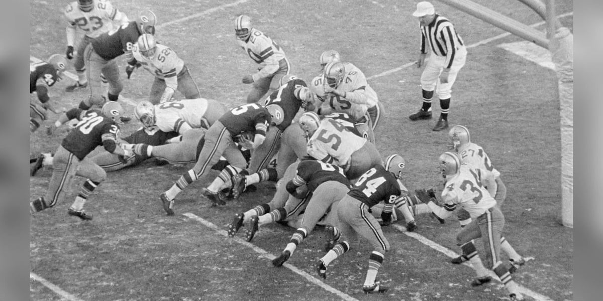 The Green Bay Packers defeat the Dallas Cowboys in the Ice Bowl
