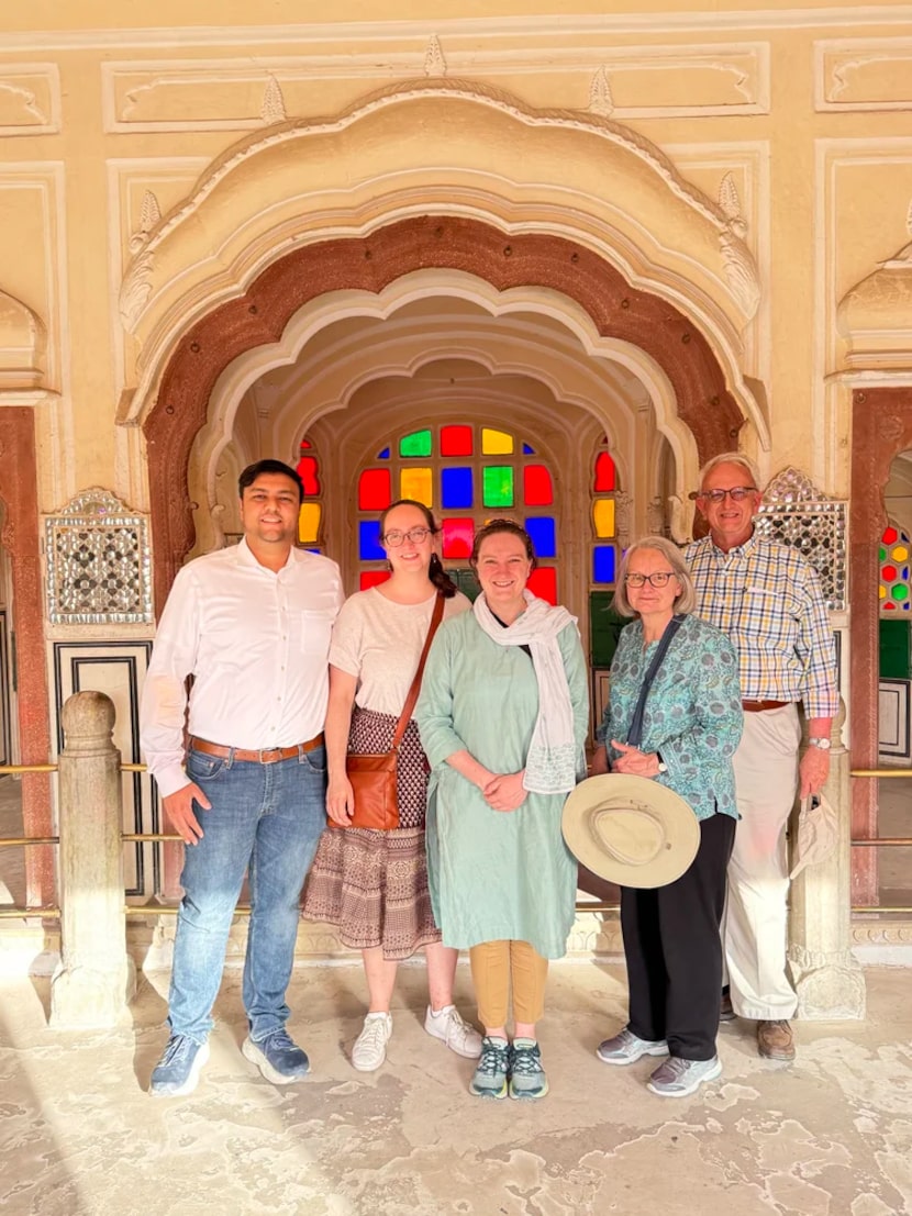 Charles Hosch (right) on a trip with his family in India.