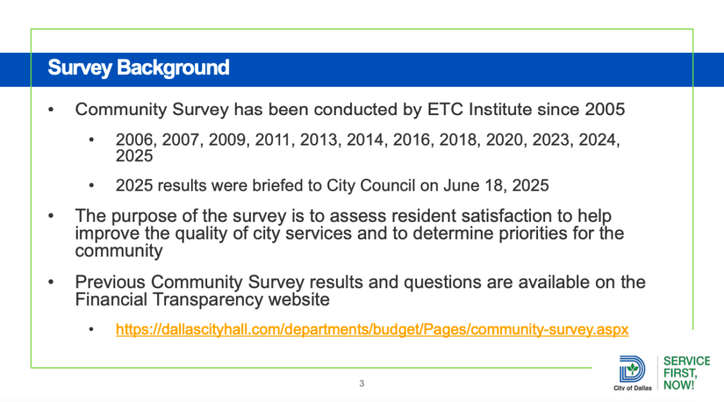 Community Survey background