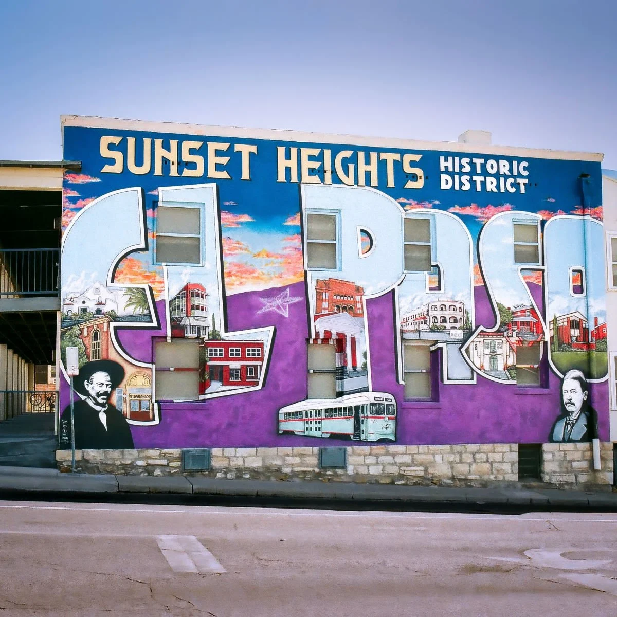 Sunset Heights mural in El Paso, TX