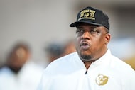 South Oak Cliff head coach Jason Todd looks on during the first half of a high school...