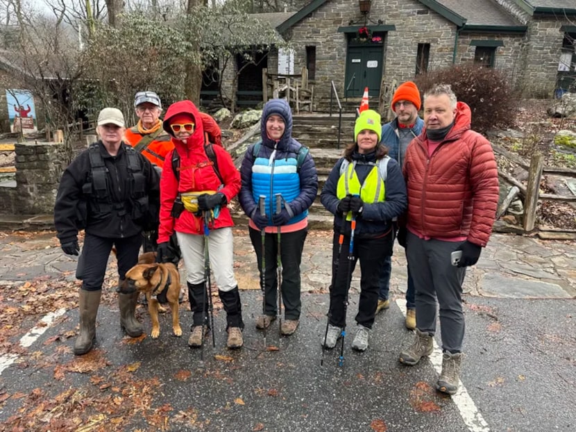 A group of family, friends and search and rescue volunteers geared up to search for Charles...
