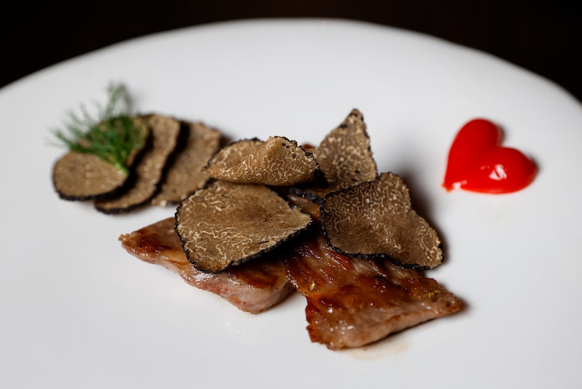 Each course is intended to be small at Jo'Seon. Here's the Ribeye Truffle.