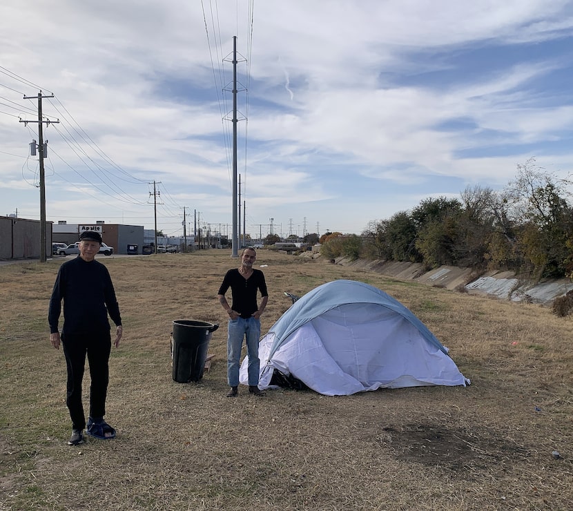 Garrett Boone, at left, has hired Doug Courtney, at right, to care for the creeks in Charlie...