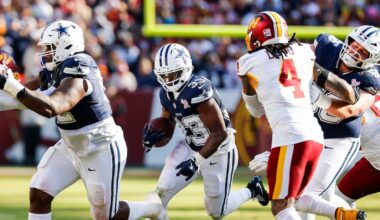 Jake Ferguson ruled out; Javonte Williams questionable