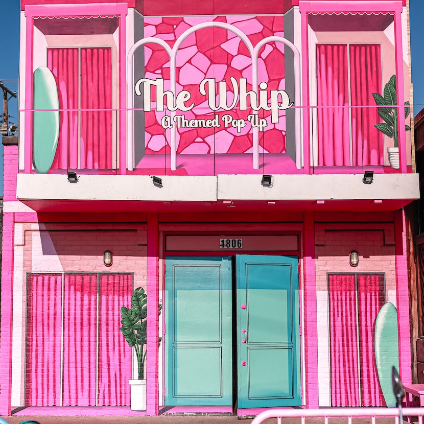 Usually a dive bar, The Whippersnapper was painted in bright pinks in 2023 for a BAR-bie...