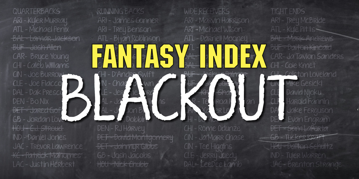 Plano Guru Wins Blackout - Larry Heffelfinger from Plano, TX started six top scoring players, including of course, Kyle Pitts. Larry has a punchers chance after jumping into the top-80 with this win. How is your entry looking with just three games to go?