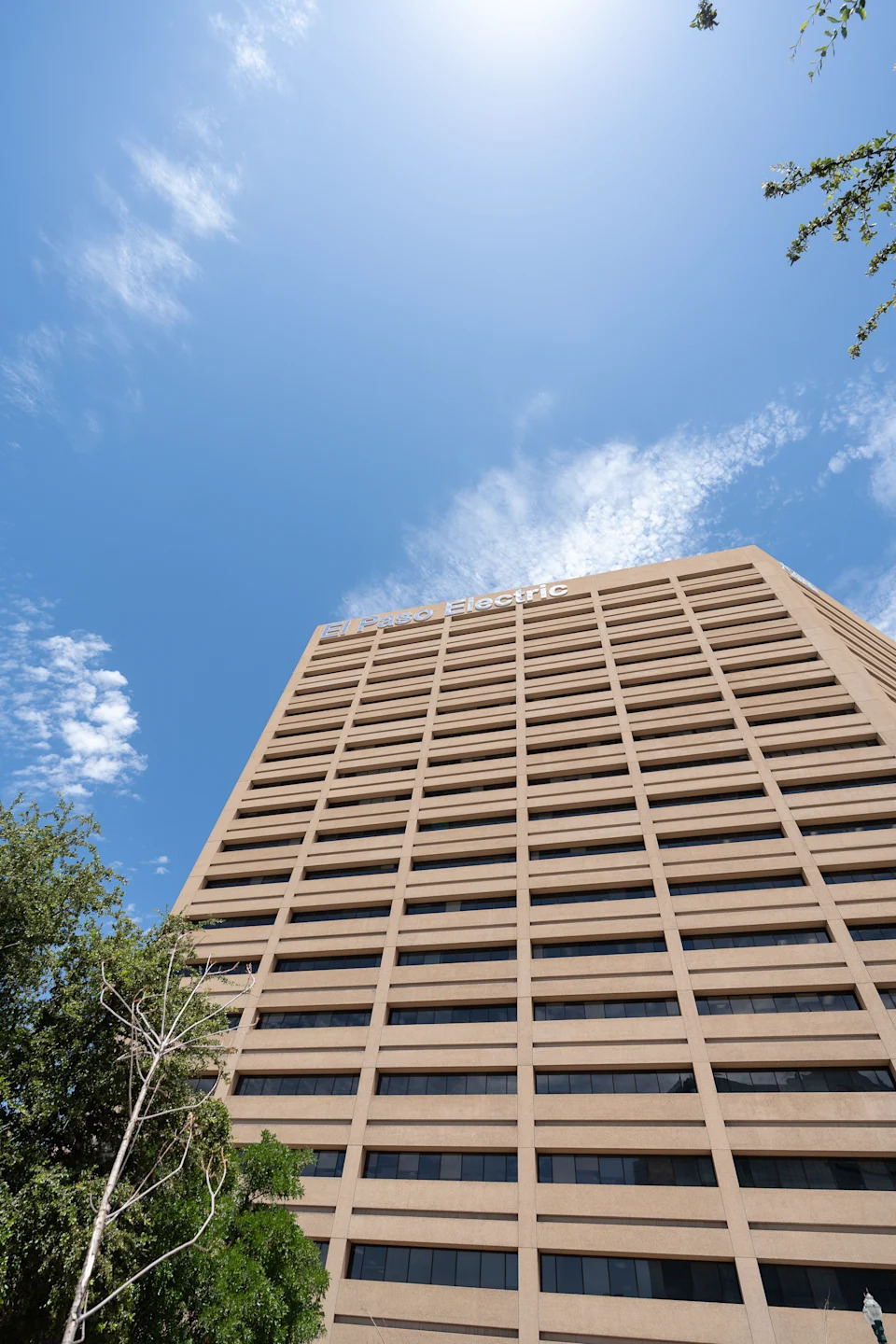 Members of the community and Sembrando Esperanza Coalition meet near the El Paso Electricity building to discuss the rising electricity prices in El Paso, Texas in the Aztec Calendar Park at noon on July 30, 2025.