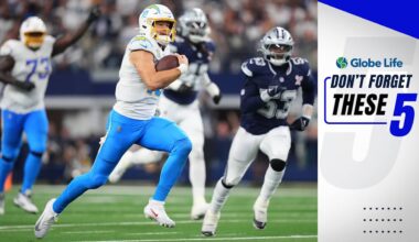 Don’t forget these 5: Herbert avoids sack, fumble 