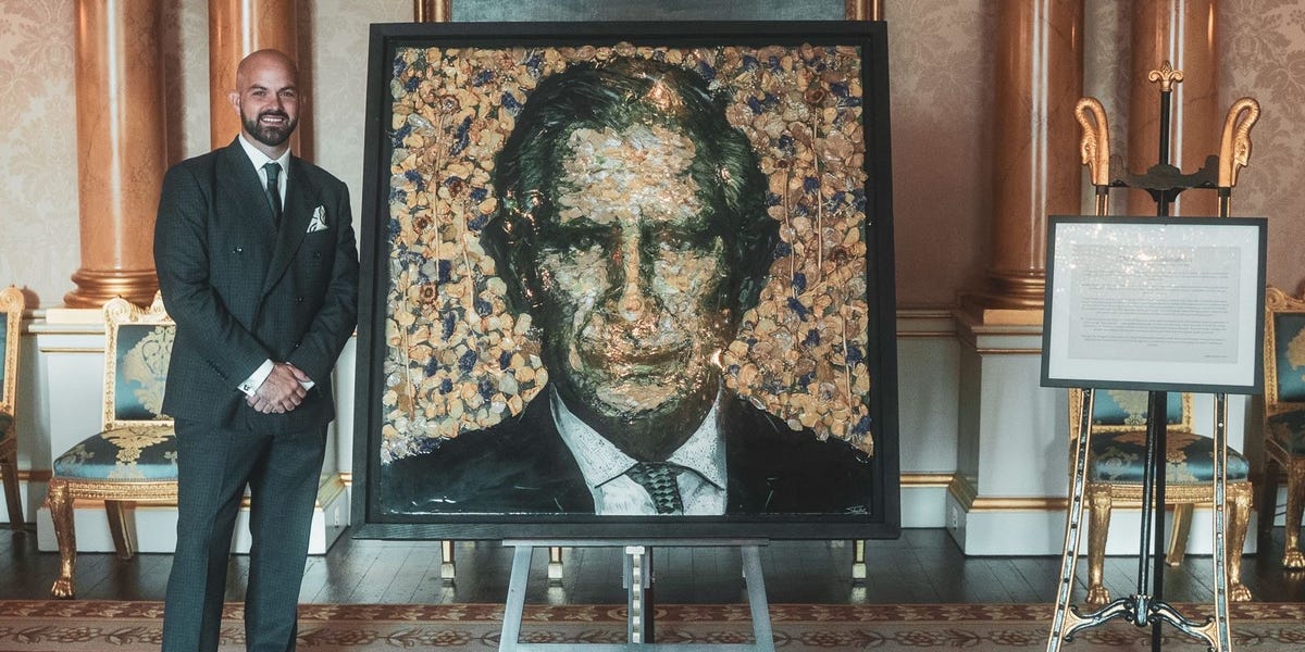 How a Dallas Artist Turned Flowers into a Portrait for King Charles III
