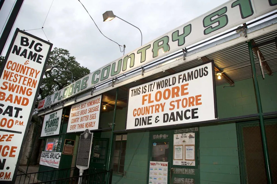 The outside of Floore's Country Store. Owner John T. Floore opened the doors of the dance hall and café in 1942. (Express-News file photo)