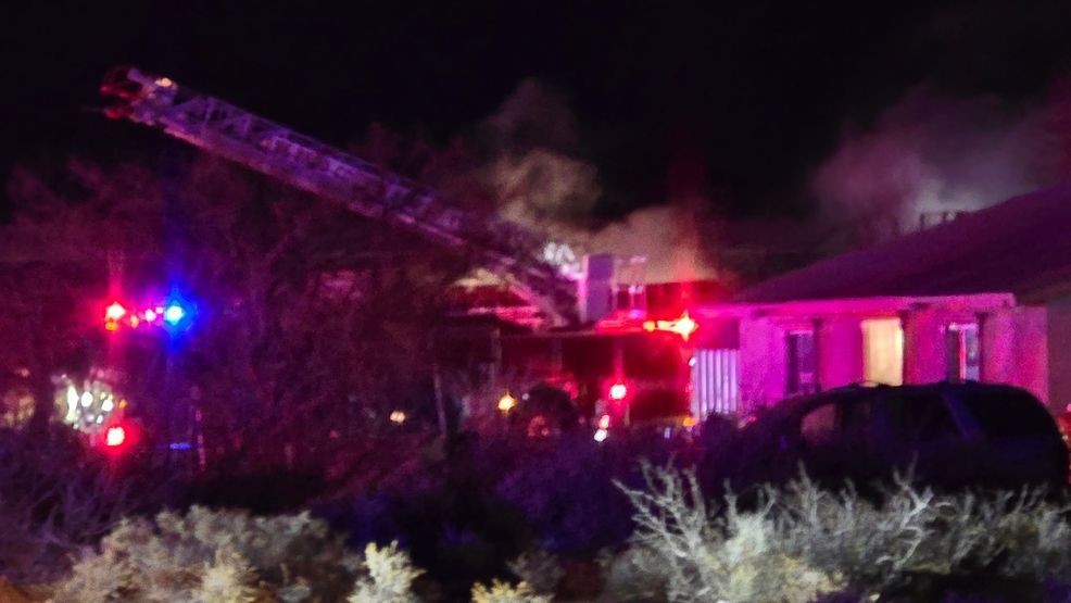 Fire crews showed up to put out the fire.Credit: KFOX14/CBS4