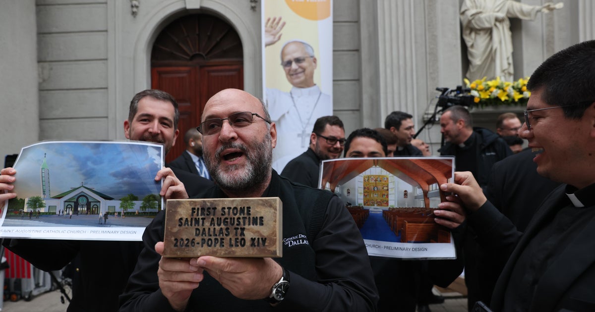 Pope Leo blesses brick of St. Augustine Catholic Church in Dallas