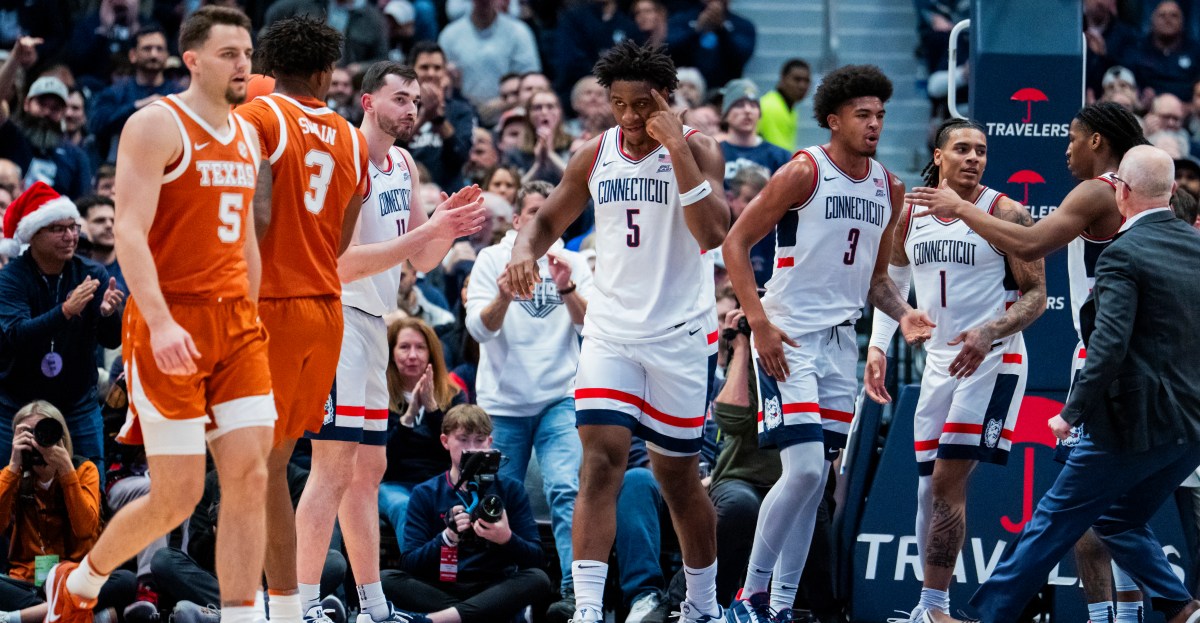 No. 5 UConn suffocates Texas in 71-63 victory