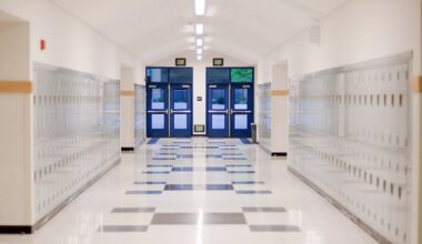 school hallway lockers