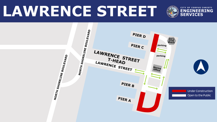 Map showing closure.