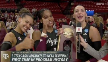 Texas A&M after upsetting Nebraska volleyball: 'We're the grittiest team in the country by far'