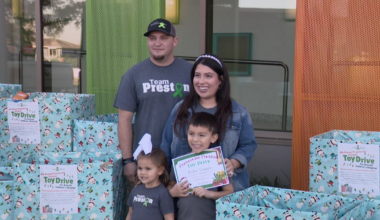 Family pays it forward with hospital toy drive after son's recovery