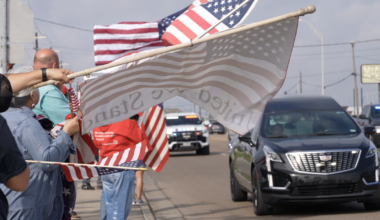 Flags line the streets as Rockport welcomes home fallen soldier