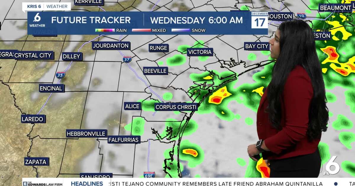 Rain chances increase tonight into Wednesday