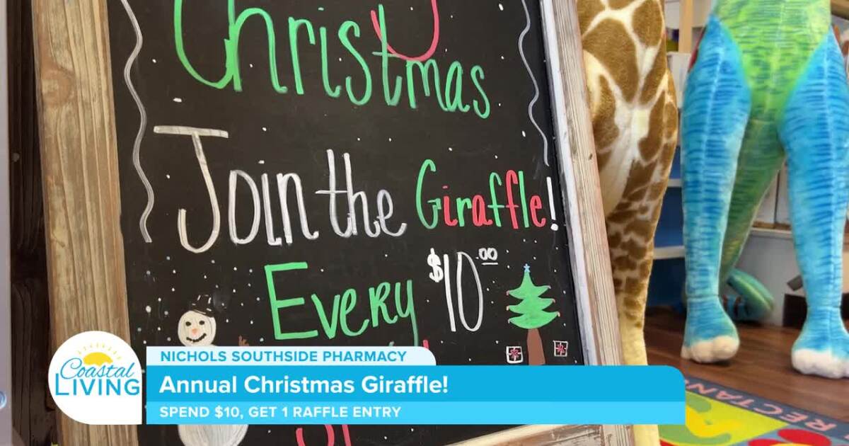 Christmas Giraffe at Nichols Southside Pharmacy