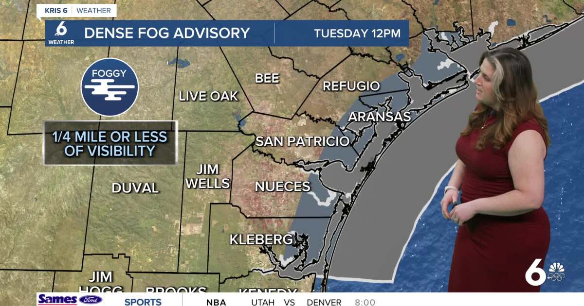 Expect low visibility, very warm temps, and maybe a few showers