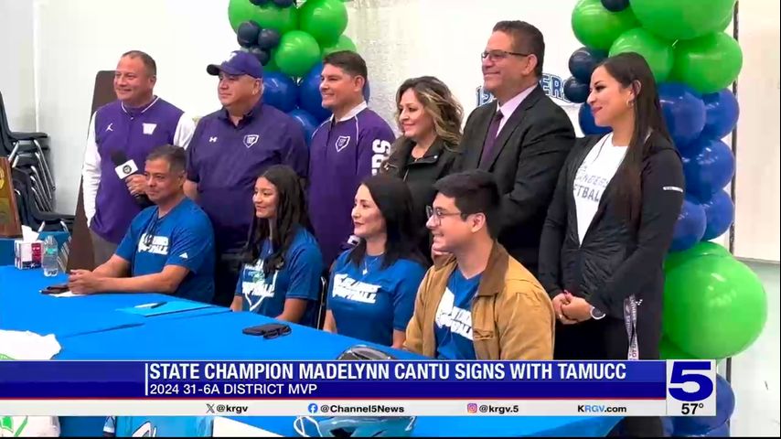 State Champion Madelynn Cantu signs with TAMUCC