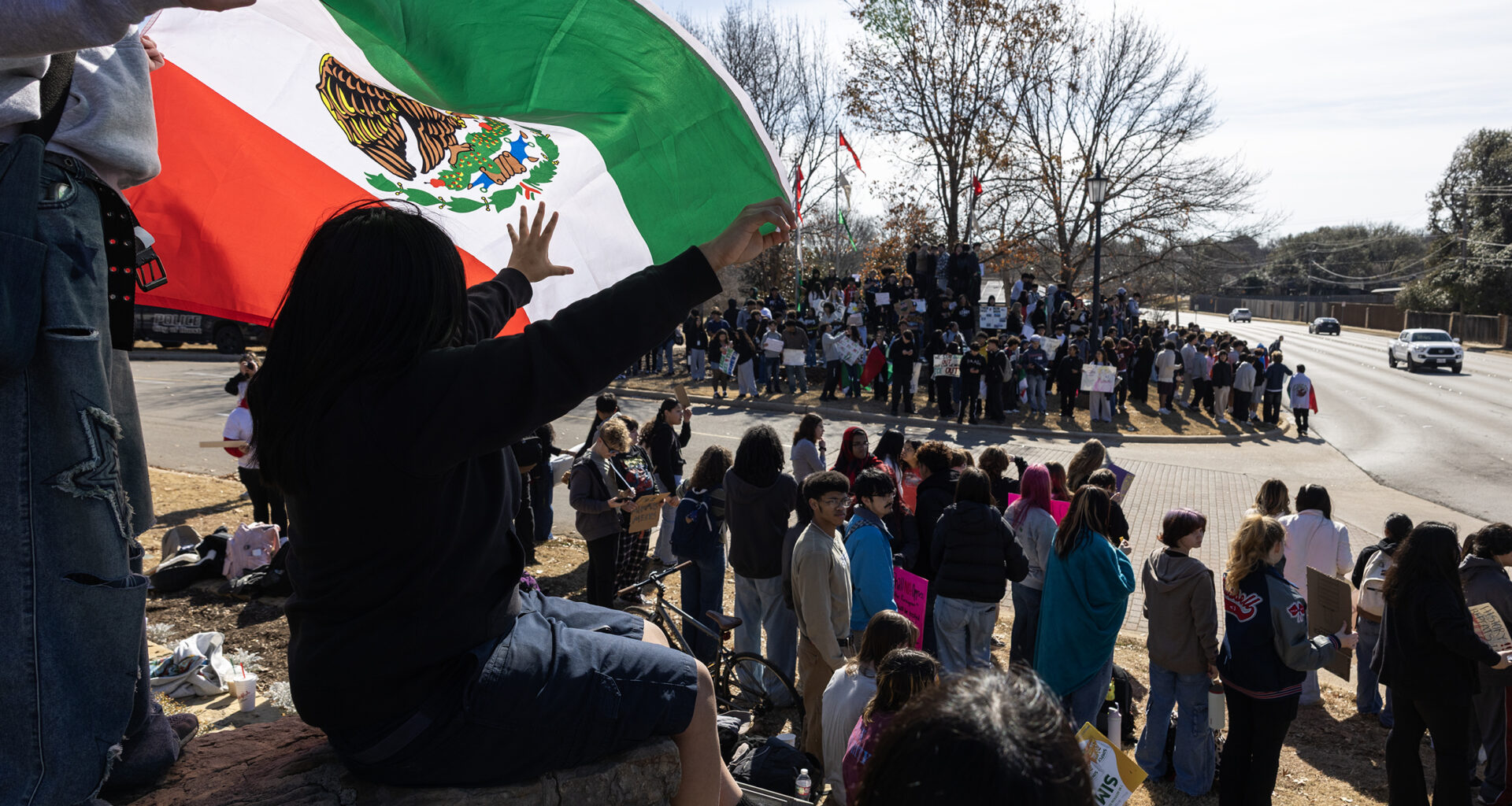 Students walk out across Tarrant County protesting immigration enforcement