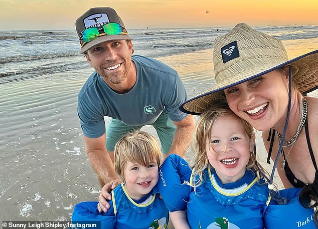 Shipley 'did as well as he could overnight': The couple share young sons Swayde and Shield