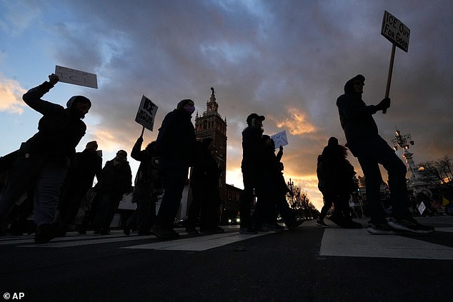 Officials said additional arrests were possible as investigations into the protest continued