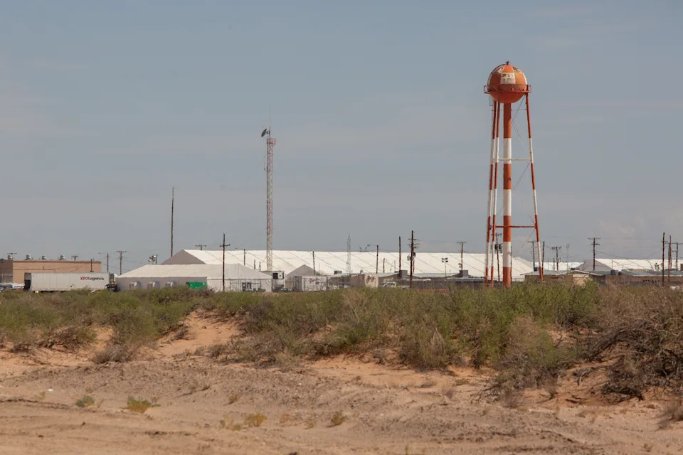 The Trump administration's Camp East Montana ICE immigration detention center as in El Paso, Texas on Aug. 18, 2025.
