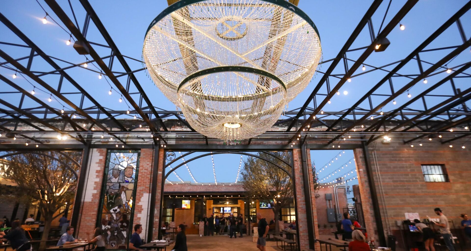 The beer garden at Dot's Hop House.
