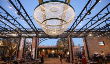The beer garden at Dot's Hop House.