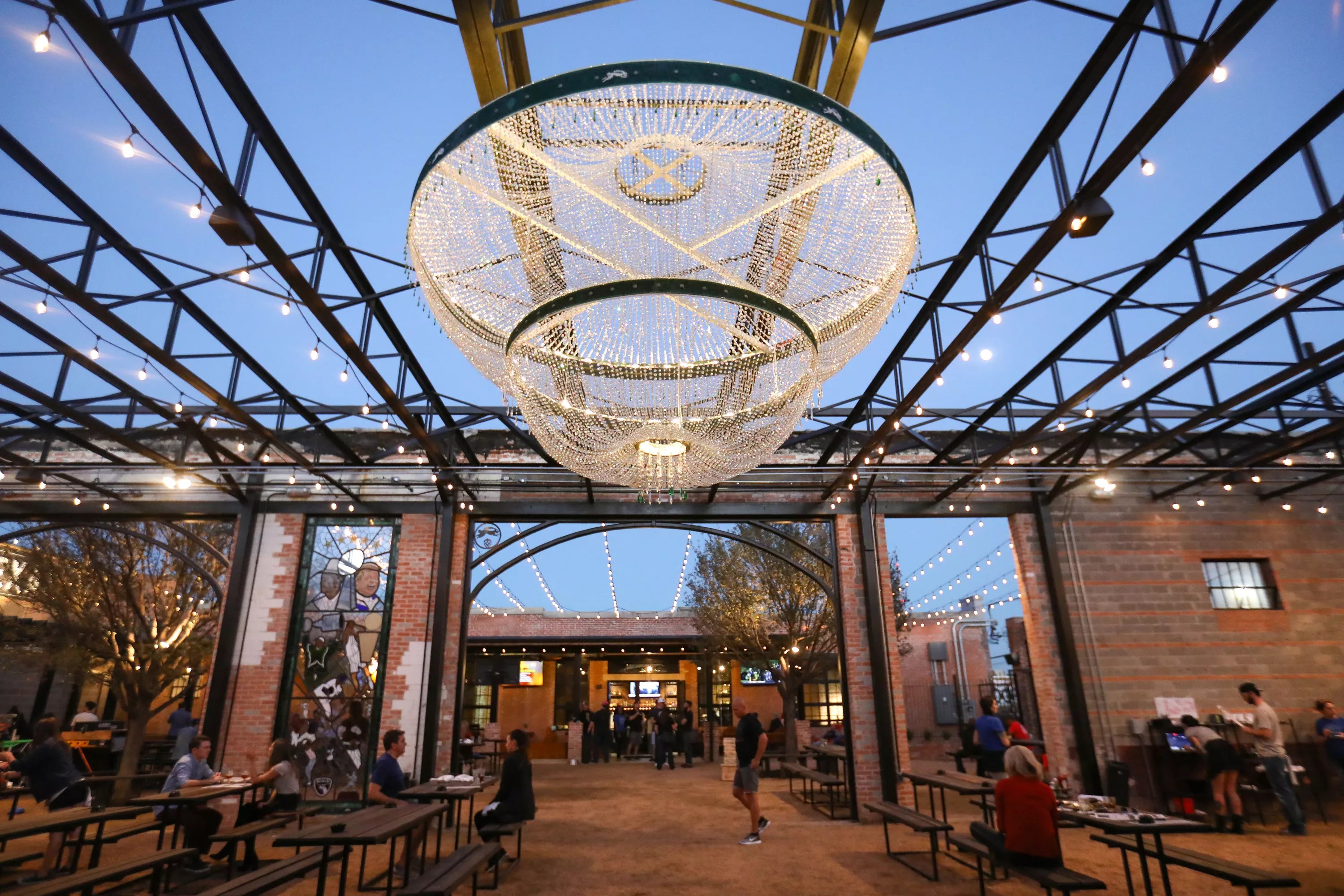 The beer garden at Dot's Hop House.