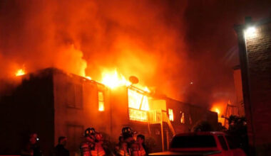 Fireworks blamed for New Year’s Day apartment fire that displaced dozens