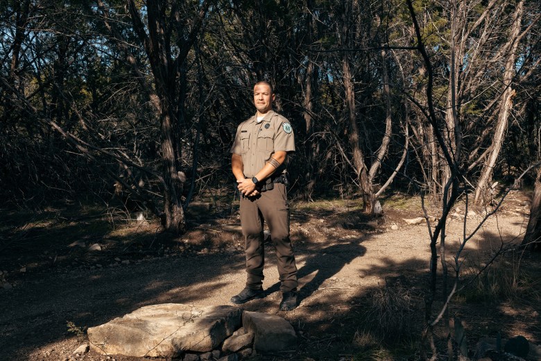 Adams at the Tucker Lake trailhead in Palo Pinto Mountains State Park on Dec. 15, 2025.
