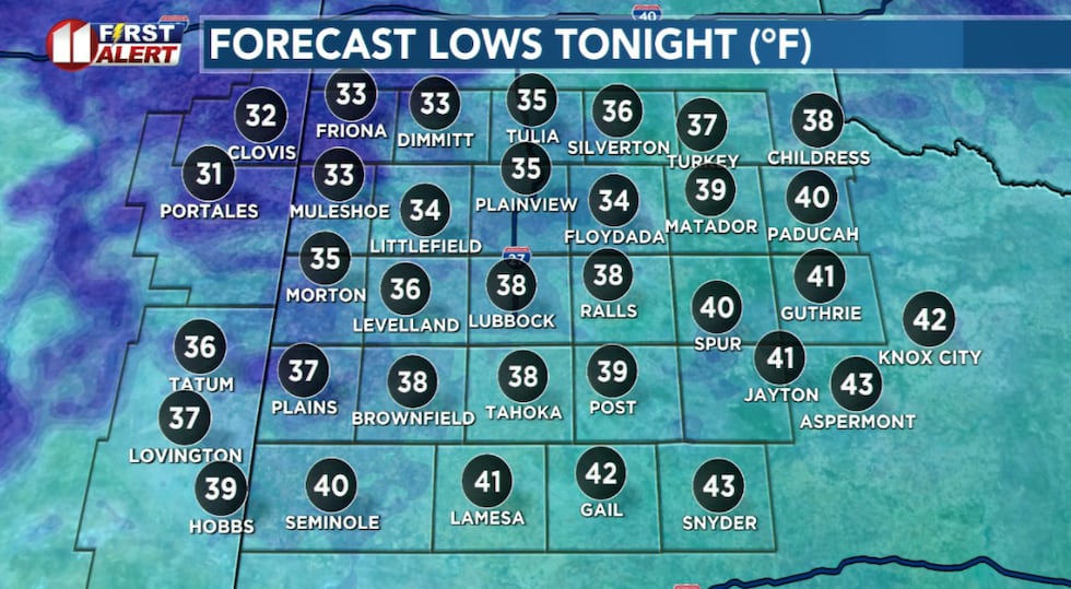 A little colder tonight, but still be above normal for early January.