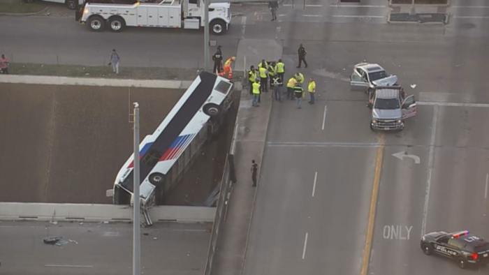 Investigation continues after Houston METRO bus falls off 288 overpass
