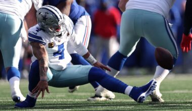 Cowboys suffer consecutive losing seasons, as Dak Prescott is benched and defender is ejected in lopsided loss