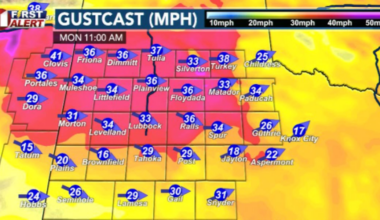 Warm, breezy start to the week; rain late Wednesday