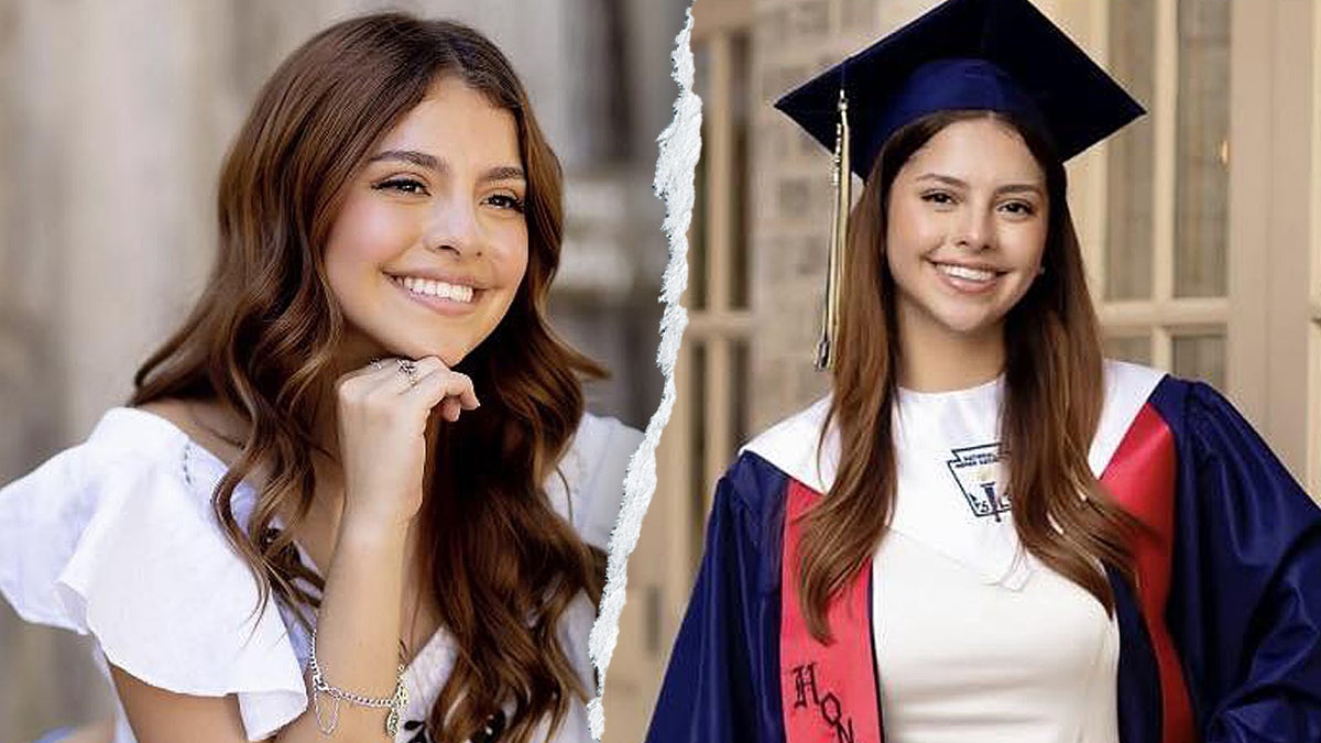 Camila Mendoza Olmos wearing graduation cap
