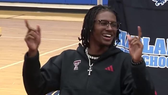 Harlan sprinter Tate Taylor speaks 1-on-1 with KSAT Sports Now after inking NLI with Texas Tech